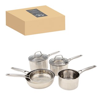 Blackmoor 7pc Pro S/S Saucepan & Fry pan Set Blackmoor 7pc Pro S/S Saucepan & Fry pan Set