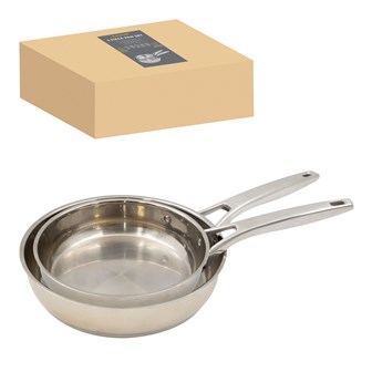 Blackmoor 2pc Pro Stainless Steel Fry Pan Set Blackmoor 2pc Pro Stainless Steel Fry Pan Set