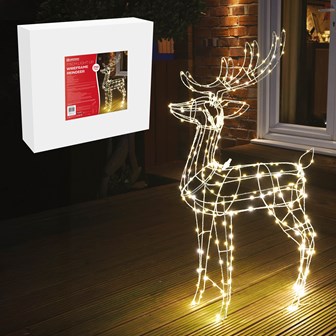 250 LED Light Up Reindeer - 115cm Tall 250 LED Light Up Reindeer - 115cm Tall