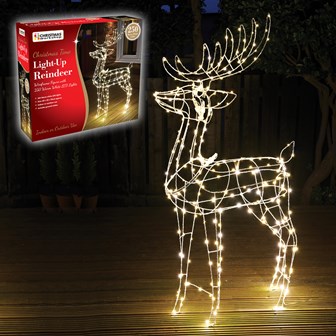 250 LED Light Up Reindeer - 115cm Tall 250 LED Light Up Reindeer - 115cm Tall