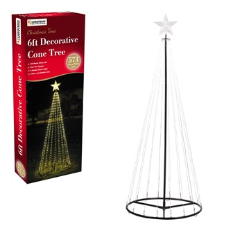 6FT 573 LED Outdoor Cone Tree - Warm White 6FT 573 LED Outdoor Cone Tree - Warm White