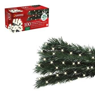 100 LED Chaser  Plug In Timer Lights - Warm White 100 LED Chaser  Plug In Timer Lights - Warm White