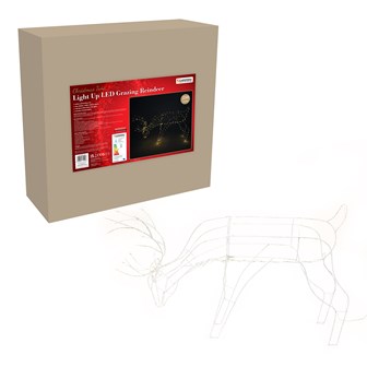 250 LED Light Up Grazing Reindeer - 65cm Tall 250 LED Light Up Grazing Reindeer - 65cm Tall