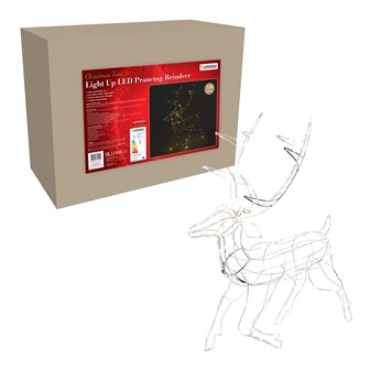 110 LED Light Up Prancing Reindeer - 70cm Tall 110 LED Light Up Prancing Reindeer - 70cm Tall