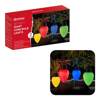 Set of 4 Giant Cone Bulb Light Set of 4 Giant Cone Bulb Light