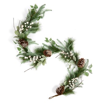 Winter Berry Pine Artificial Christmas Garland Winter Berry Pine Artificial Christmas Garland
