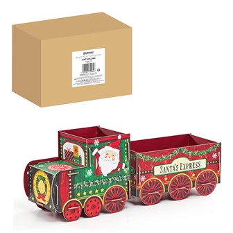 Christmas Santa Train Cardboard Gift Holder Christmas Santa Train Cardboard Gift Holder