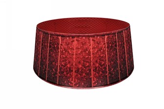 Glossy Christmas Tree Skirt- Red