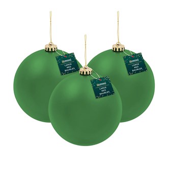 3PK 15cm Green Traditional Matt Bauble 3PK 15cm Green Traditional Matt Bauble