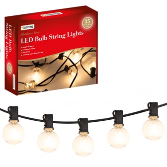8M G40 Globe 25 LED Festoon Lights - Warm White 8M G40 Globe 25 LED Festoon Lights - Warm White