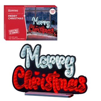 Festive Infinity Merry Christmas LED Mirror Light Festive Infinity Merry Christmas LED Mirror Light