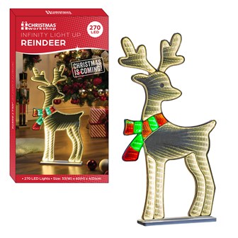 60cm Infinity Reindeer LED Mirror Light 60cm Infinity Reindeer LED Mirror Light