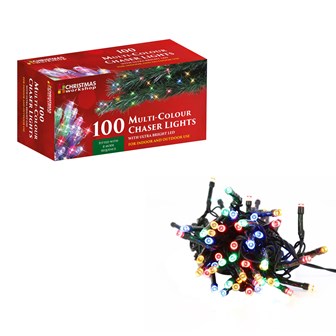 100 LED Multi-Coloured Chaser Lights 100 LED Multi-Coloured Chaser Lights