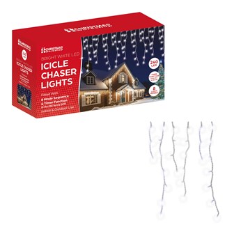 240 LED Icicle Chaser Light - White 240 LED Icicle Chaser Light - White