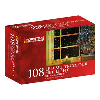 108 LED Net Static Light - Multi Coloured 108 LED Net Static Light - Multi Coloured