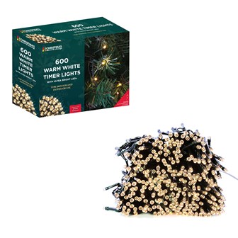 600 LED Battery operated Timer Light - Warm White 600 LED Battery operated Timer Light - Warm White