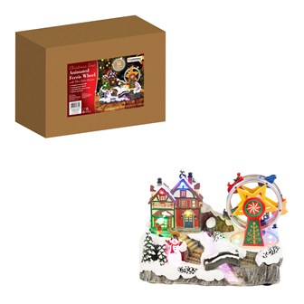 LED Xmas Village With Revolving Ferris Wheel LED Xmas Village With Revolving Ferris Wheel
