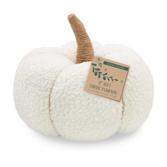 9" Pumpkin Decor - White 9" Pumpkin Decor - White