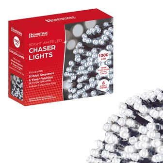 1000 LED White Chaser Lights