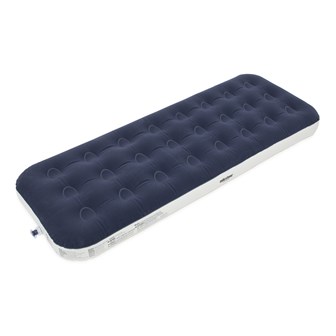 Single Flocked Airbed - Blue & White Single Flocked Airbed - Blue & White