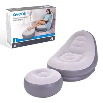 Deluxe Lounger with Foot Stool Deluxe Lounger with Foot Stool