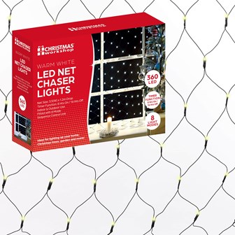360 LED Net Chaser Lights - Warm White 360 LED Net Chaser Lights - Warm White