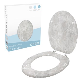 Grey Marble Effect Toilet Seat Grey Marble Effect Toilet Seat