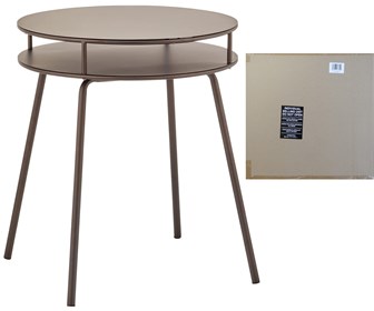 2 Tier Round Metal Side Table, Bronze 2 Tier Round Metal Side Table, Bronze