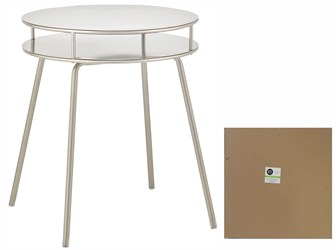2 Tier Round Metal Side Table, Satin 2 Tier Round Metal Side Table, Satin