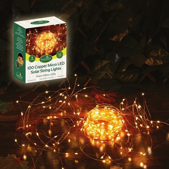 100 Micro Copper Solar LED String Light -WarmWhite 100 Micro Copper Solar LED String Light -WarmWhite