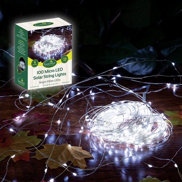 100 LED Micro Solar String Light -Bright White 100 LED Micro Solar String Light -Bright White