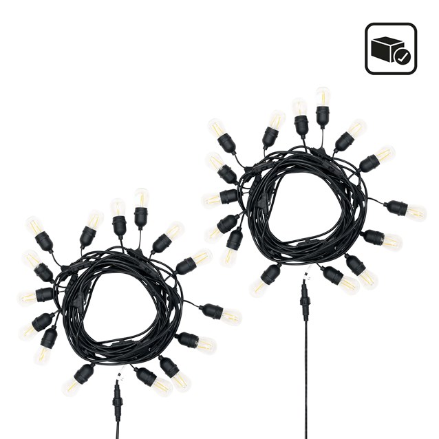 2PK-E27 Style15 Bulbs Party String Light-WarmWhite 2PK-E27 Style15 Bulbs Party String Light-WarmWhite