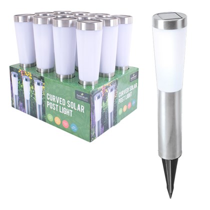 Stainless Steel Curved Solar Post Light