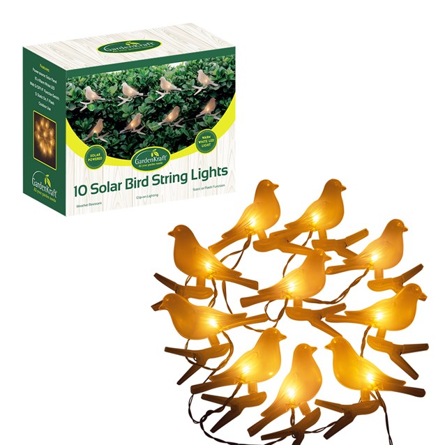 10pcs Solar Acrylic Birds String Lights 10pcs Solar Acrylic Birds String Lights