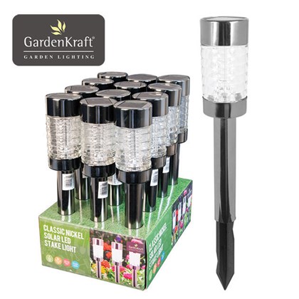 Nickel Solar LED Stake Lights
