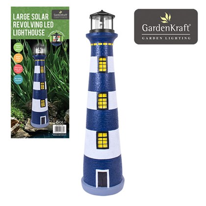 Solar Revolving LED Lighthouse - 75cm