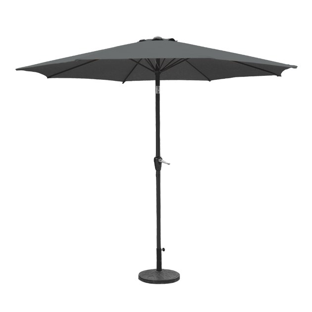 2.7M Parasol Crank & Tilt 6 Ribs Charcoal 2.7M Parasol Crank & Tilt 6 Ribs Charcoal