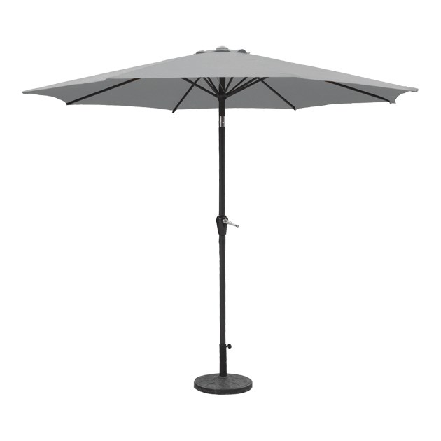 2.7M Parasol Crank & Tilt 6 Ribs Lt Grey 2.7M Parasol Crank & Tilt 6 Ribs Lt Grey