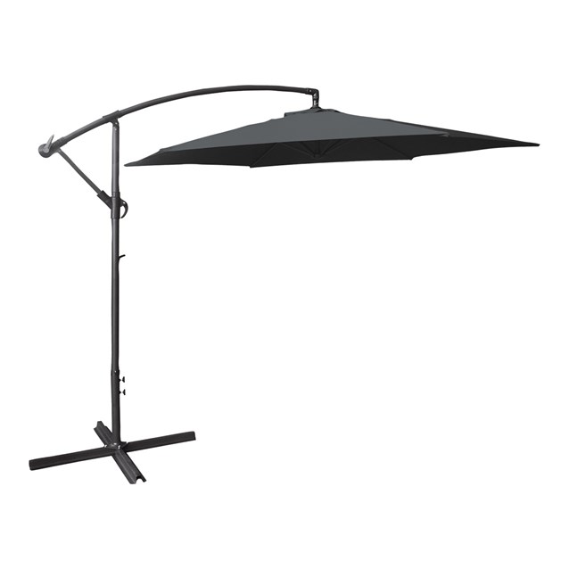 3M Cantilever Banana Parasol - 6 Ribs - Charcoal 3M Cantilever Banana Parasol - 6 Ribs - Charcoal