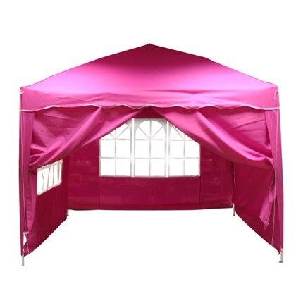 3x3m Pink Pop Up Gazebo 4 Sides