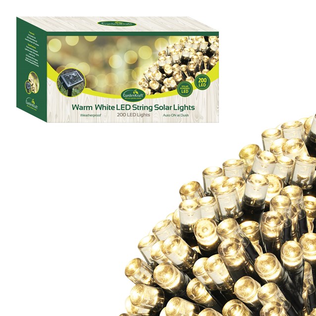 200 LED Solar Light - Warm White 200 LED Solar Light - Warm White