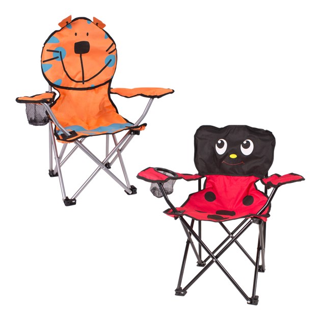 Kids Camping Chair - Assorted Ladybird or Tiger Kids Camping Chair - Assorted Ladybird or Tiger