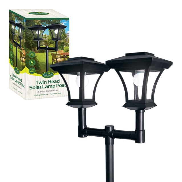 Twin Head Decorative Solar Lamp Post Twin Head Decorative Solar Lamp Post