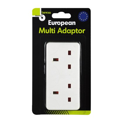 2 Way European Travel Adaptor - 10A