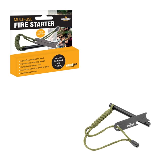Multi Use Fire starter with Lanyard Multi Use Fire starter with Lanyard