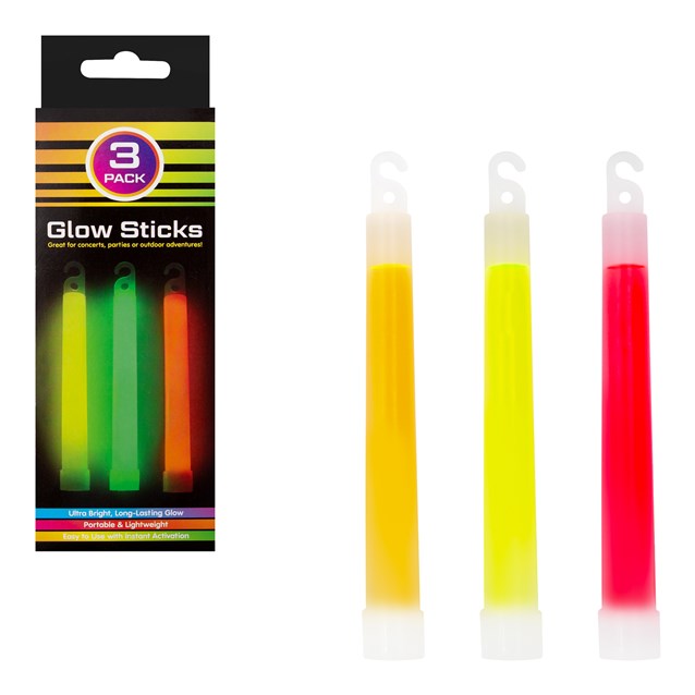 3 Pack 15cm Glow Sticks 3 Pack 15cm Glow Sticks