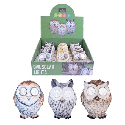 13cm Owl Solar LED Light
