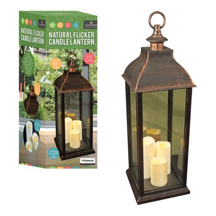 70cm Natural Flicker Candle Lantern (Batt Inc)