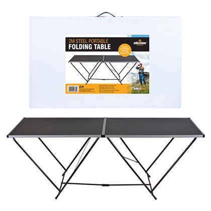 2m Steel Portable Folding Table