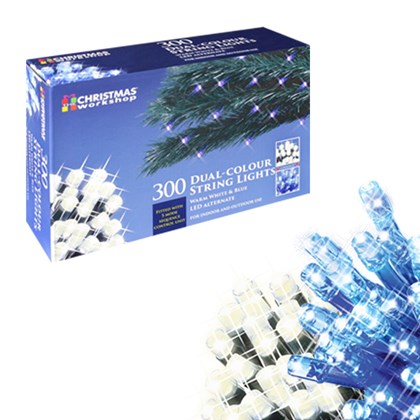 300 LED Chaser Lights - Dual Warm White/Blue